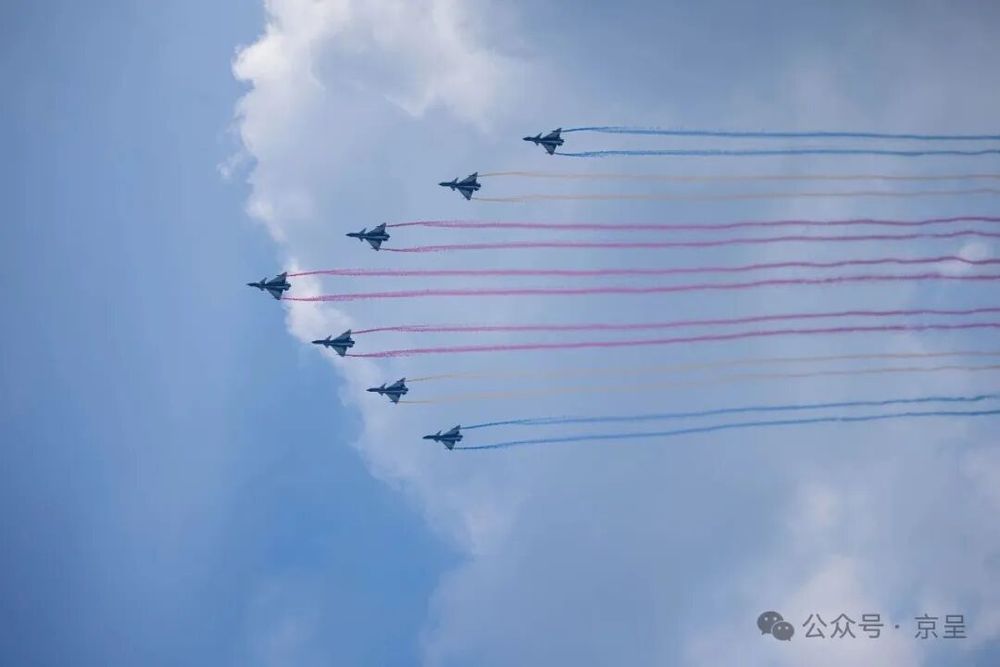 天安门广场外面看阅兵，也很壮观！