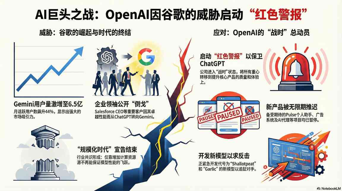 OpenAI启动红色警报应对谷歌Gemini 3冲击