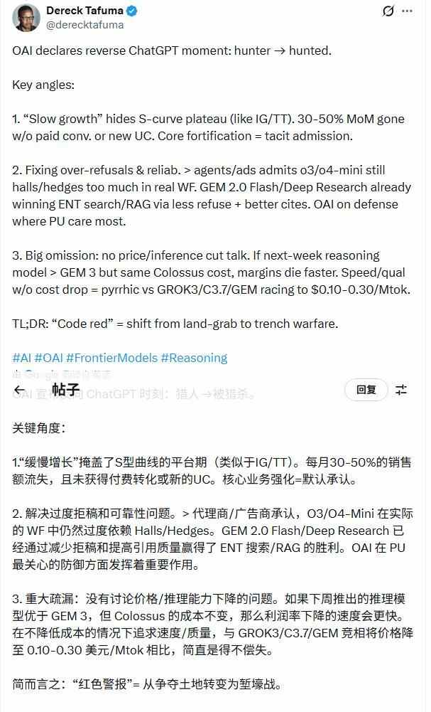 OpenAI启动红色警报应对谷歌Gemini 3冲击