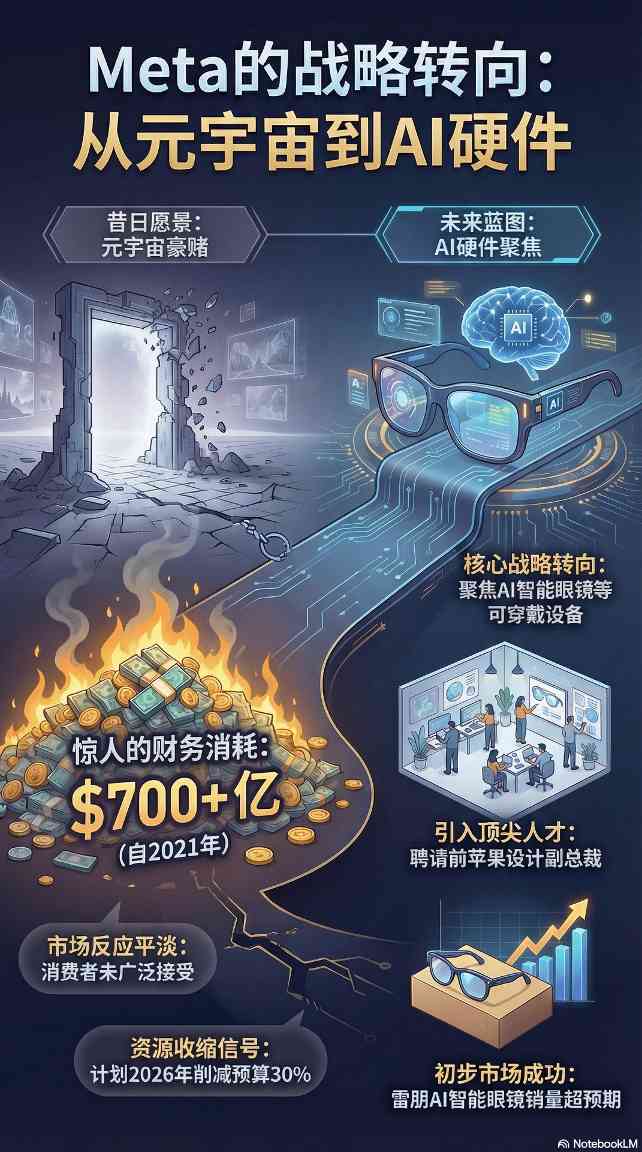 Meta战略转向：砍元宇宙，聚焦AI硬件与设计