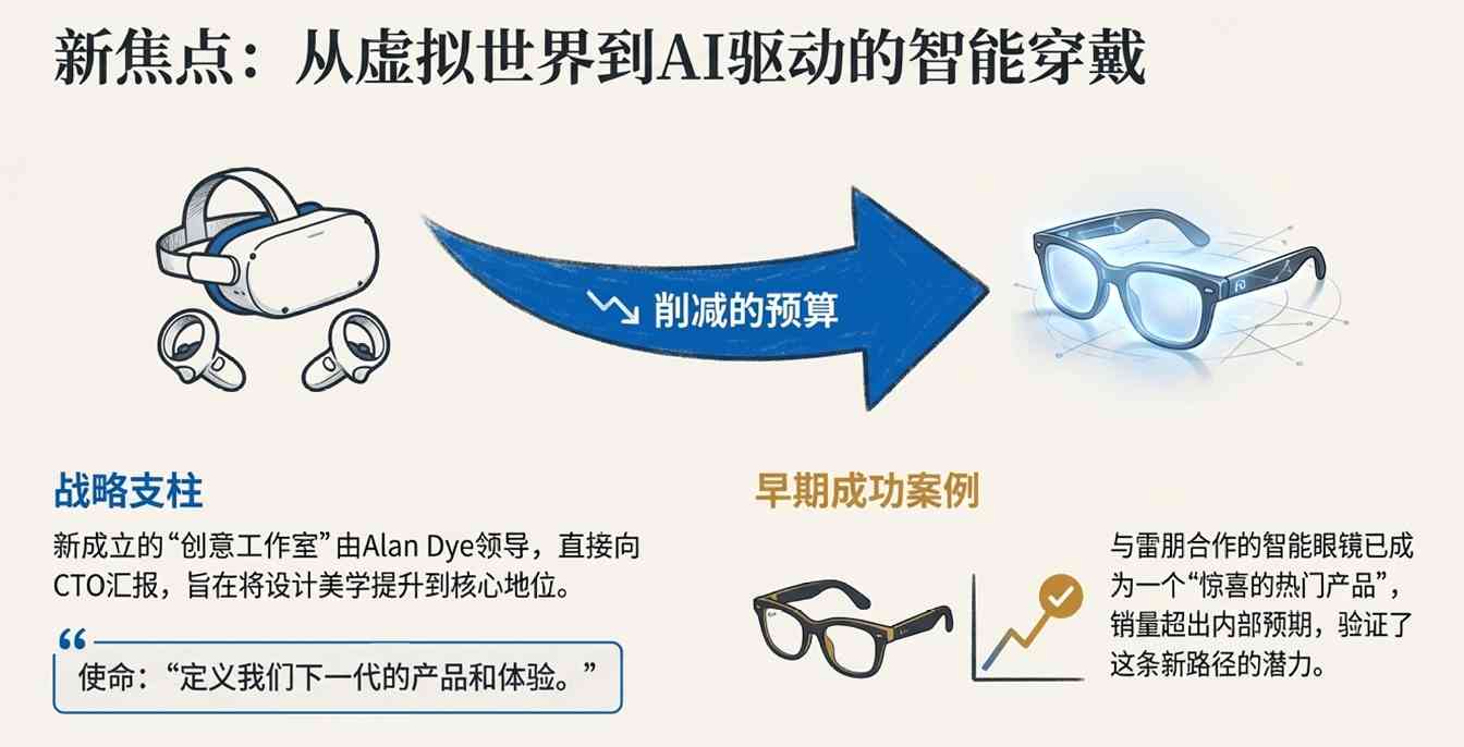 Meta战略转向：砍元宇宙，聚焦AI硬件与设计