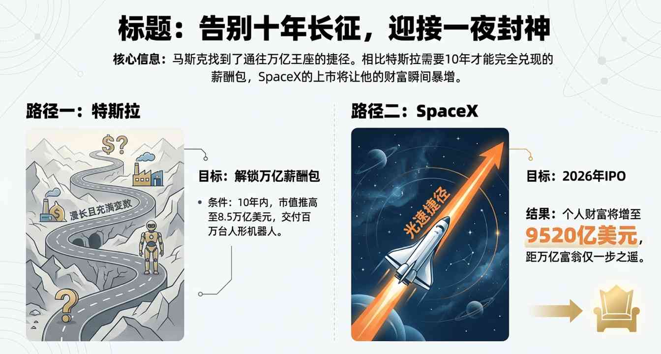 马斯克借SpaceX IPO冲刺万亿富翁之路