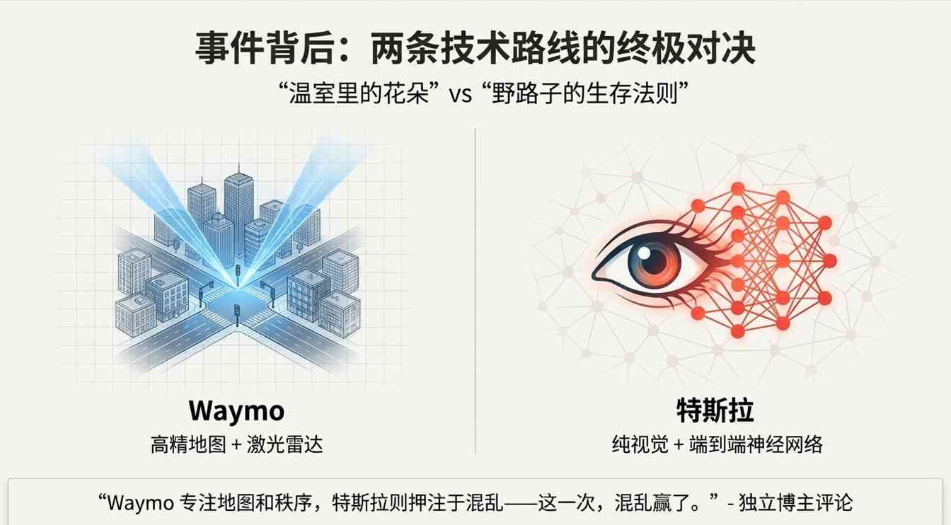 Waymo自动驾驶瘫痪引技术路线争议，特斯拉纯视觉未受影响