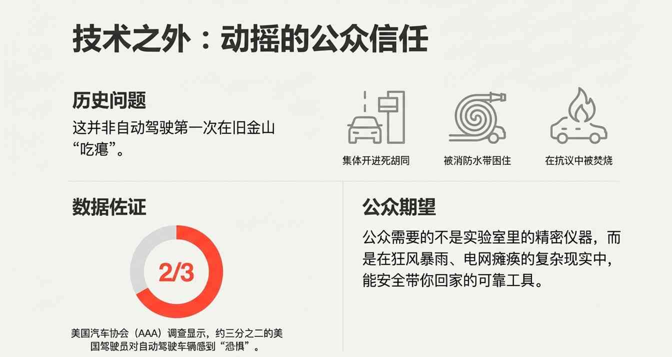 Waymo自动驾驶瘫痪引技术路线争议，特斯拉纯视觉未受影响