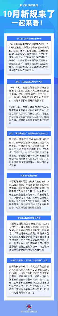 10月新规实施：基本农田保护电子发票反不正当竞争新举措