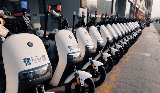 九号N85c警务电动车上岗 成为河南洛阳下辖县公安日常巡逻新搭档