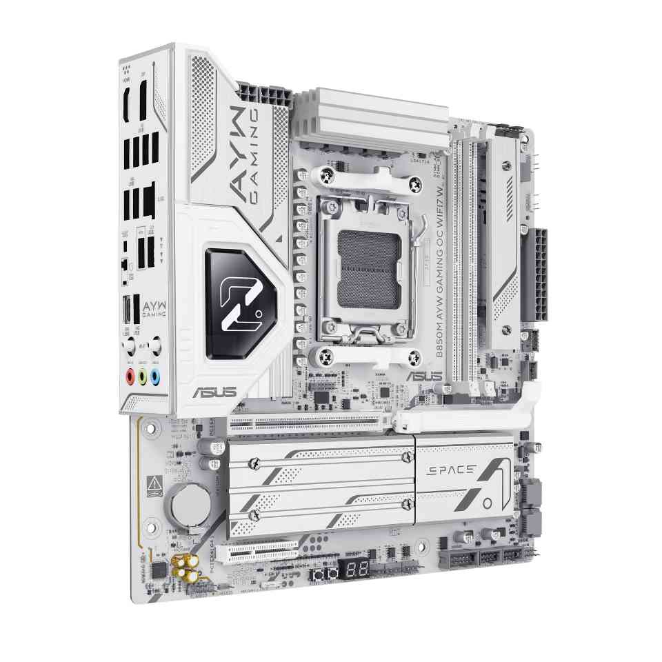 白色超频利器 华硕B850M AYW OC WIFI7 W主板预约！