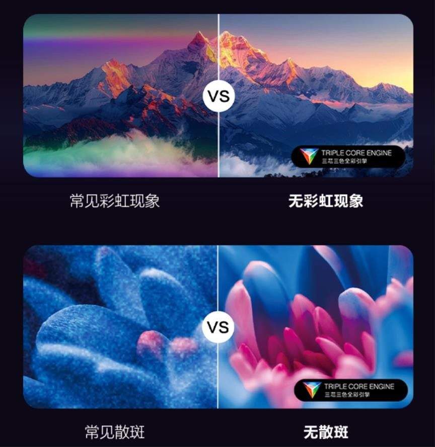 三芯三色全彩引擎 创新科技还原自然光影