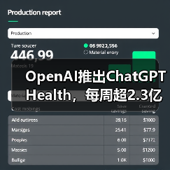 OpenAI推出ChatGPT Health，每周超2.3亿人咨询健康问题