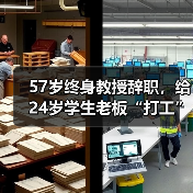 57岁终身教授辞职,给24岁学生老板“打工” 57岁终身教授辞职,给24岁学生老板“打工”