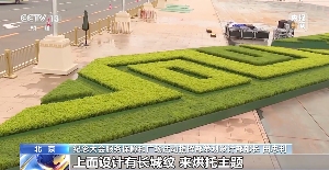 天安门广场阅兵观礼台布置解析：色彩、布局与艺术效果