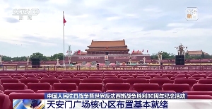 天安门广场阅兵观礼台布置解析：色彩、布局与艺术效果